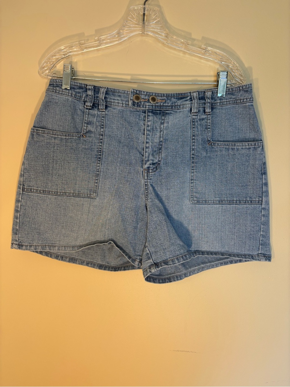 Duck Head Light Blue Denim Patch-Pocket Shorts